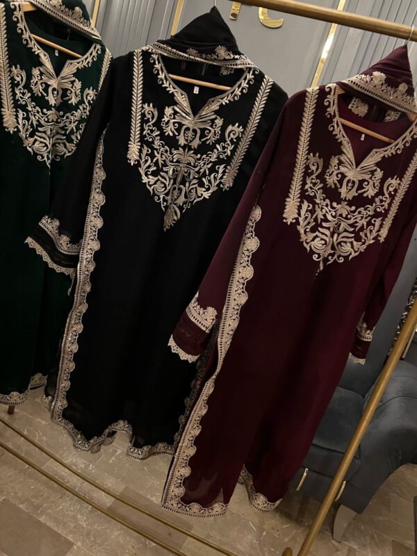 Chiffon Embroidered Shirt with Dupatta & Silk Trouser - Image 2