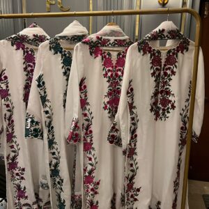 New Arrivals Chiffon Heavy Embroidered Article Heavy Appliqué Work All Over Shirt Full Chiffon Embroidered Dupatta  Silk Trousers